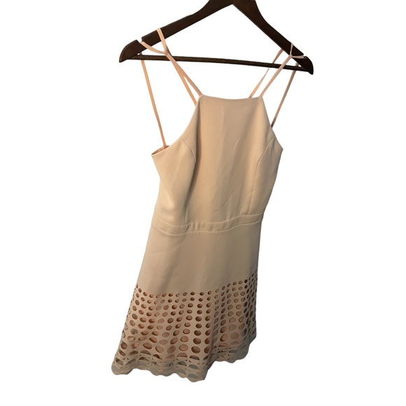 SUGAR LIPS THE MAYTE  BLUSH SPAGHETTI STRAP LASER CUT DRESS - Picture 6 of 15